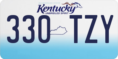 KY license plate 330TZY