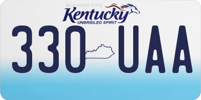 KY license plate 330UAA