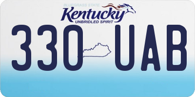 KY license plate 330UAB
