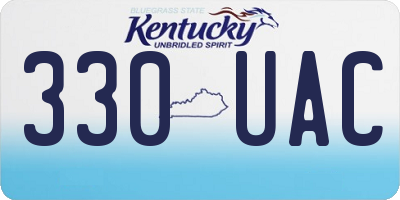 KY license plate 330UAC