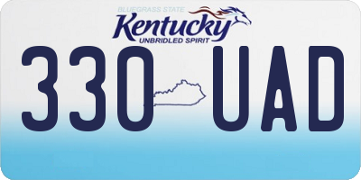 KY license plate 330UAD