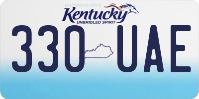 KY license plate 330UAE