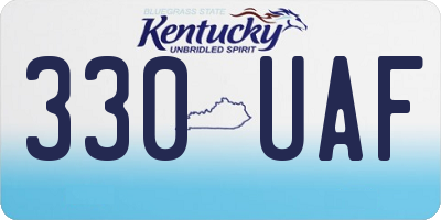 KY license plate 330UAF