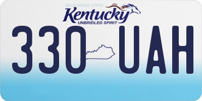 KY license plate 330UAH
