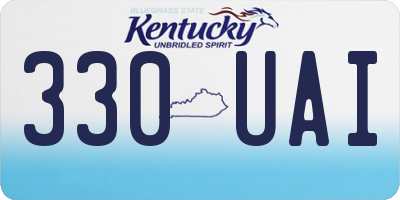 KY license plate 330UAI