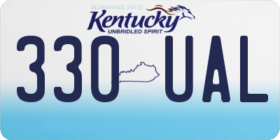 KY license plate 330UAL