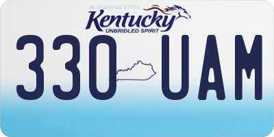 KY license plate 330UAM