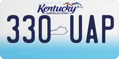 KY license plate 330UAP