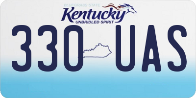 KY license plate 330UAS