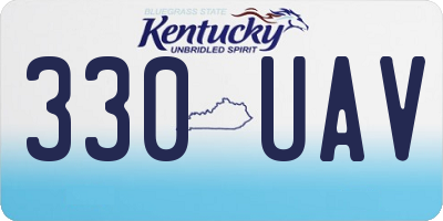 KY license plate 330UAV