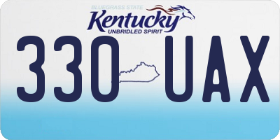 KY license plate 330UAX