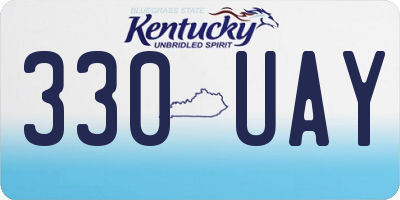 KY license plate 330UAY