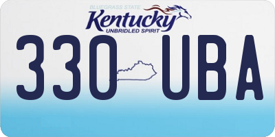 KY license plate 330UBA