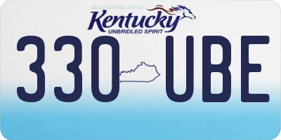 KY license plate 330UBE
