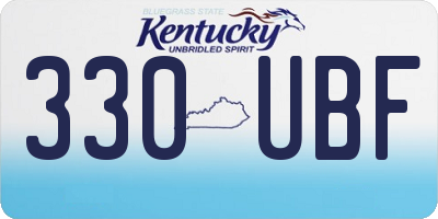 KY license plate 330UBF
