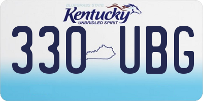 KY license plate 330UBG