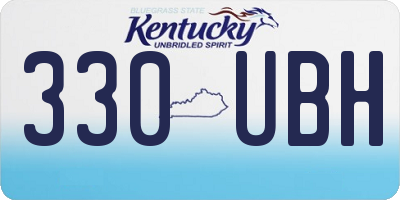 KY license plate 330UBH