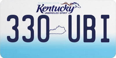 KY license plate 330UBI