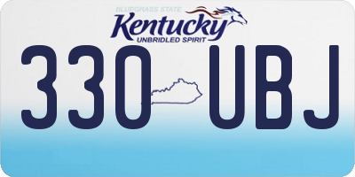 KY license plate 330UBJ