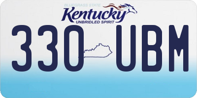 KY license plate 330UBM