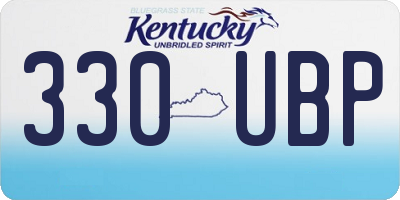 KY license plate 330UBP