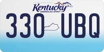 KY license plate 330UBQ