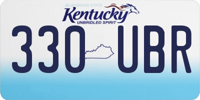 KY license plate 330UBR
