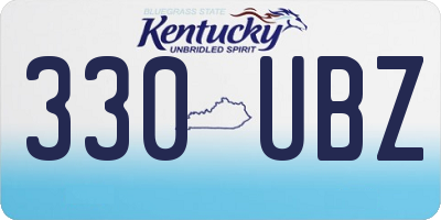 KY license plate 330UBZ