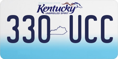 KY license plate 330UCC