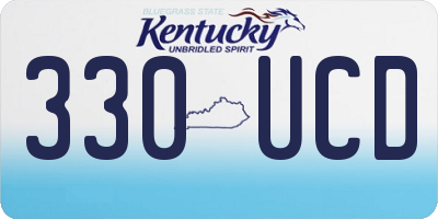 KY license plate 330UCD