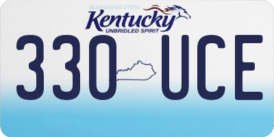 KY license plate 330UCE