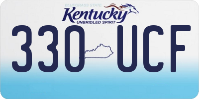 KY license plate 330UCF