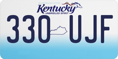 KY license plate 330UJF