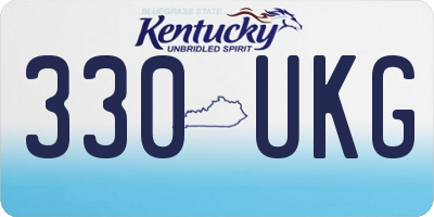 KY license plate 330UKG