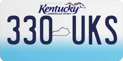KY license plate 330UKS