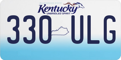KY license plate 330ULG