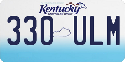 KY license plate 330ULM