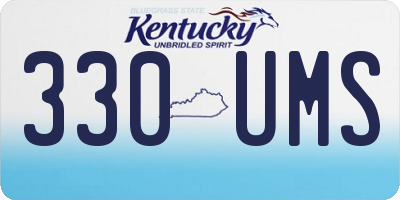 KY license plate 330UMS