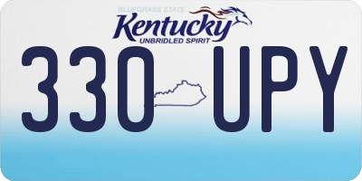 KY license plate 330UPY