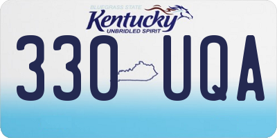 KY license plate 330UQA