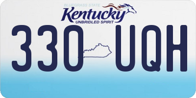 KY license plate 330UQH