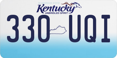 KY license plate 330UQI
