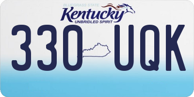 KY license plate 330UQK