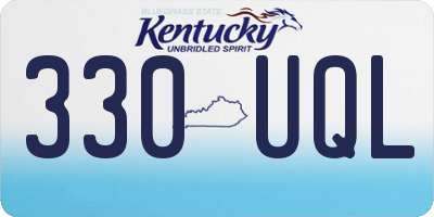 KY license plate 330UQL