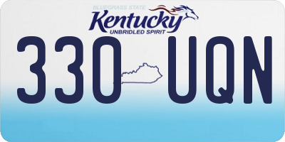 KY license plate 330UQN