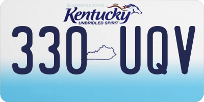 KY license plate 330UQV