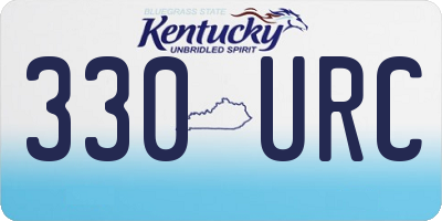 KY license plate 330URC