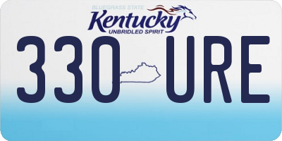 KY license plate 330URE