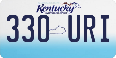 KY license plate 330URI