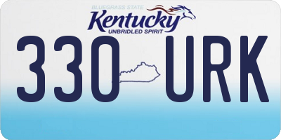 KY license plate 330URK
